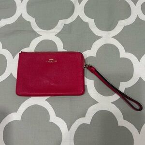 Coach small pink wristlet/ wallet !
